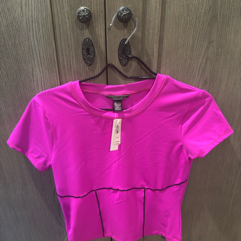 Victoria's Secret Fuchsia Short Sleeve Sports Tee